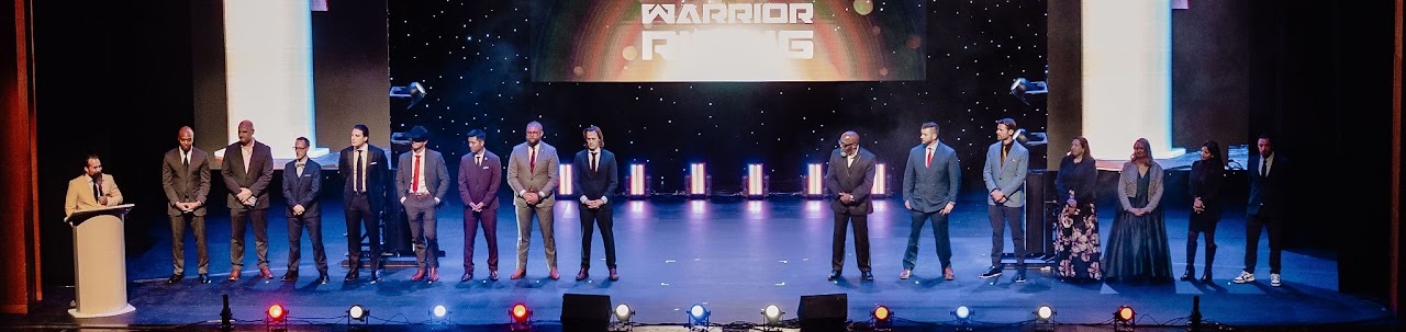 Warrior Rising Salt Lake City finalists lined up on stage