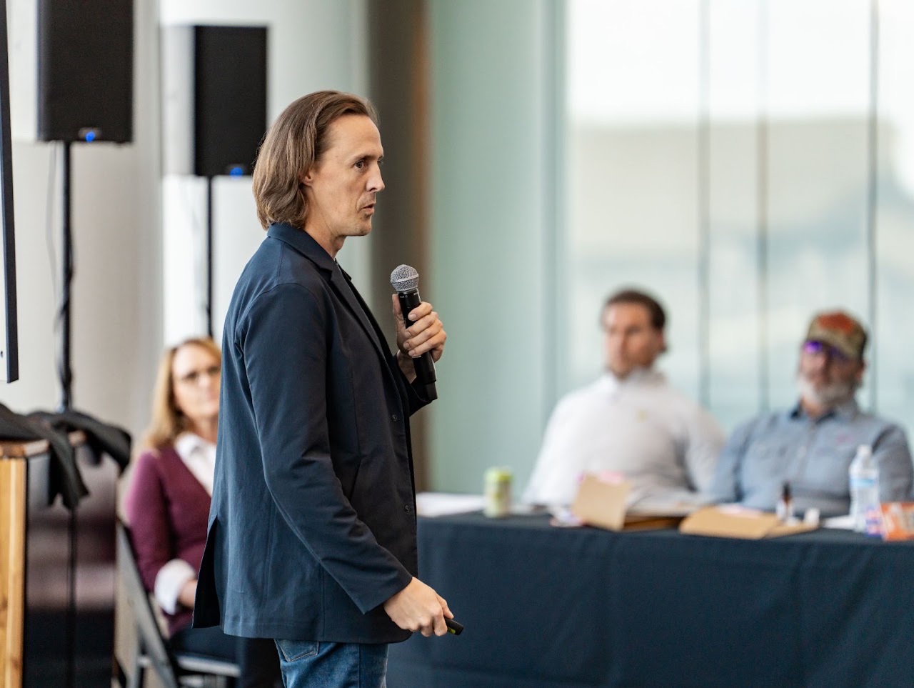 David Wrench pitching datajoi’s market analysis at Warrior Rising Salt Lake City