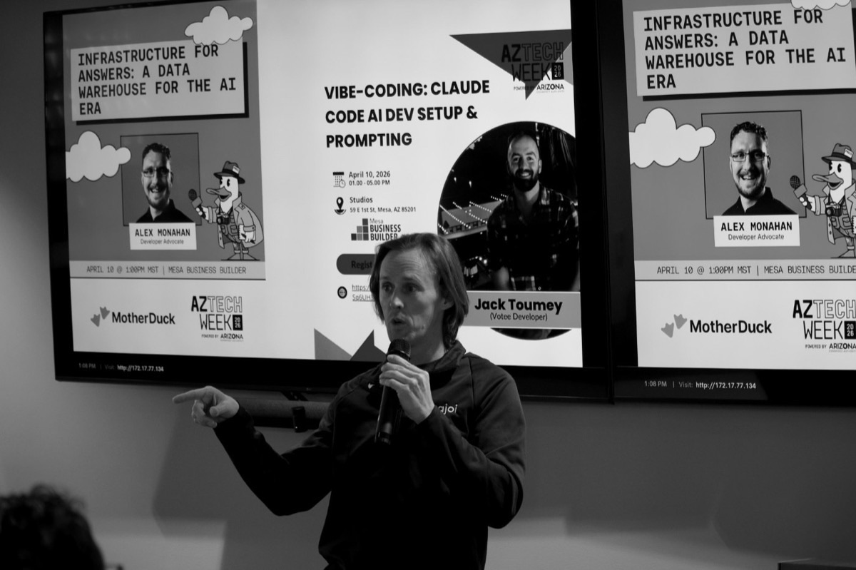 David Wrench speaking at an AZ Tech Week session at Mesa Business Builder